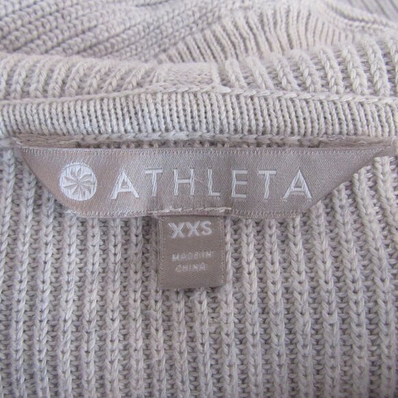 Athleta REST DAY Gray Hoodie Knit Sweater Women's XXS XXSmall - Picture 9 of 9
